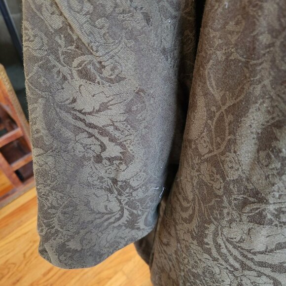 Vintage Oriental Heavily Quilted Embroidered Coat Sz L - Picture 9 of 13